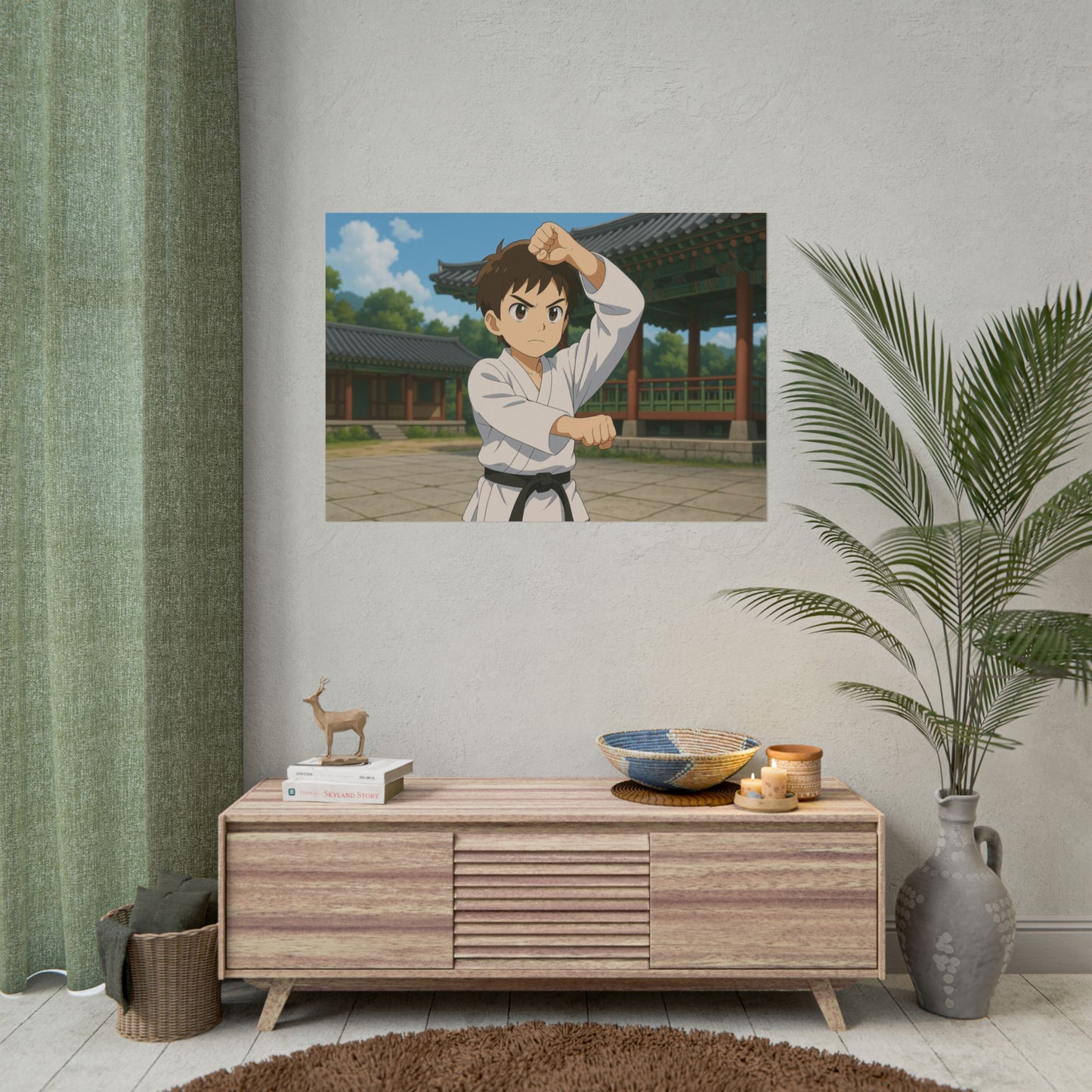 Custom Anime Poster Personalized from Photo Taekwondo Karate Martial Arts Scene Custom Artwork Gift for Him Her Kids Birthday Present