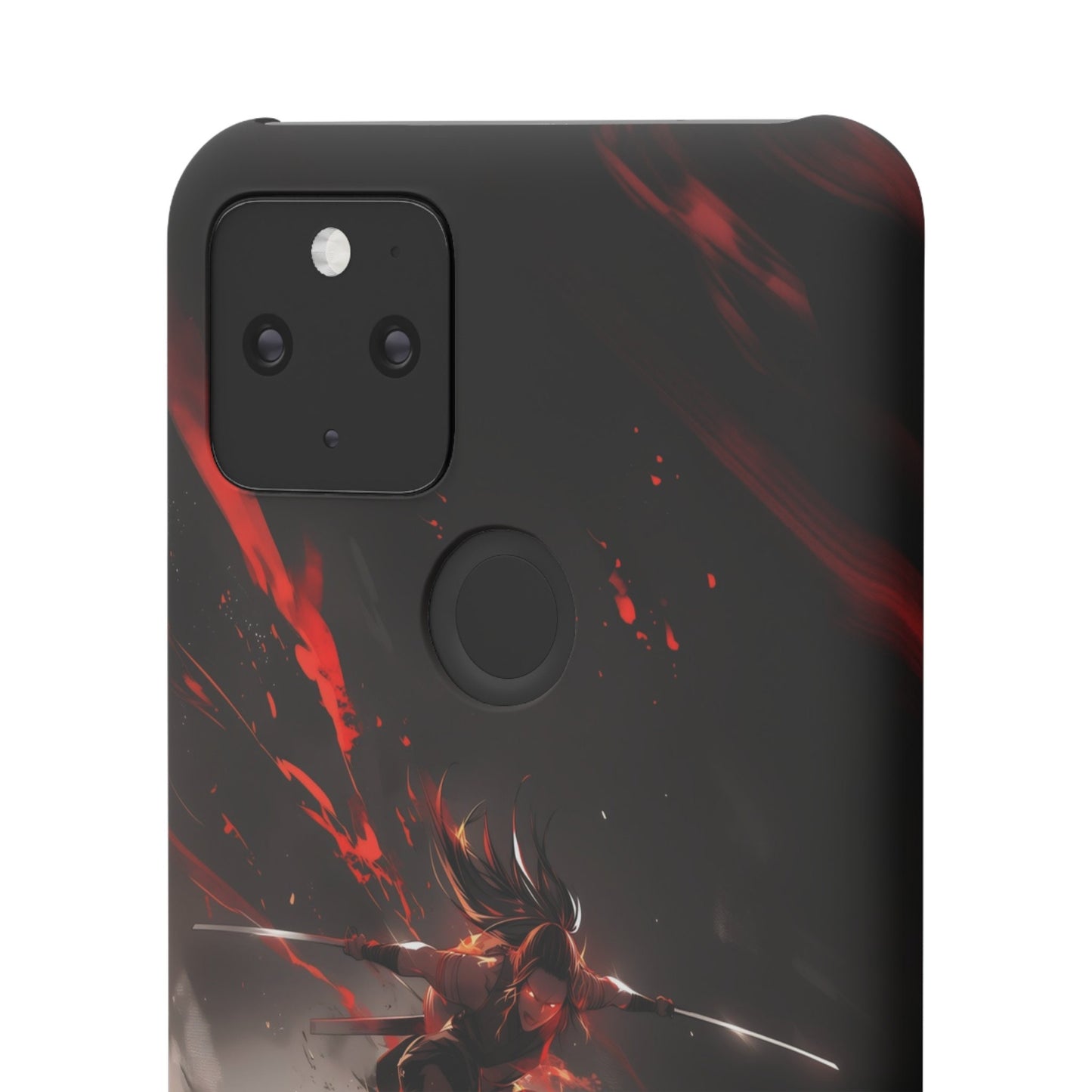 Epic Anime Gamer Google Pixel Phone Case 5 5G - Fierce Warrior Action Pose Japanese Style Manga Art