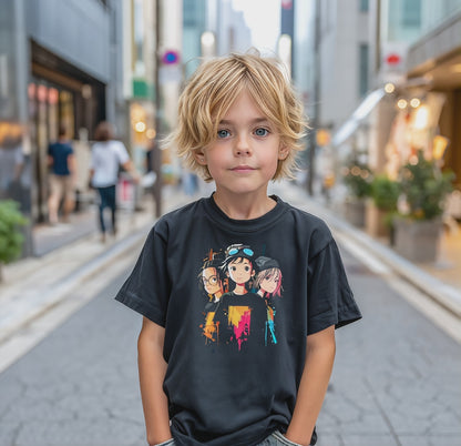Anime Kids T Shirt, Japanese Character Shirt for Boys or Girls, Cool Graphic Tee for Young Anime Fans, Unique Gift for Kids Who Love Anime